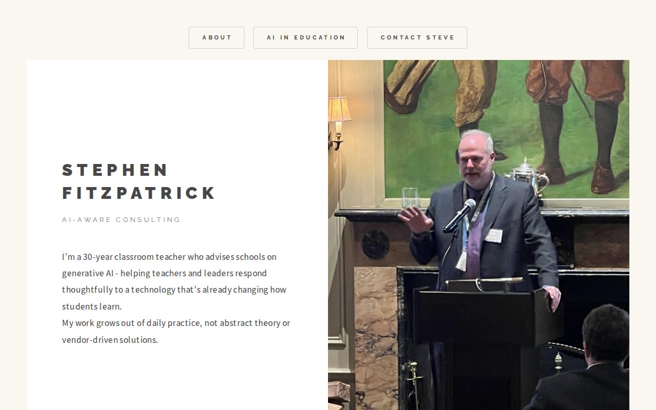 Stephen Fitzpatrick | AI-Aware Education Consulting